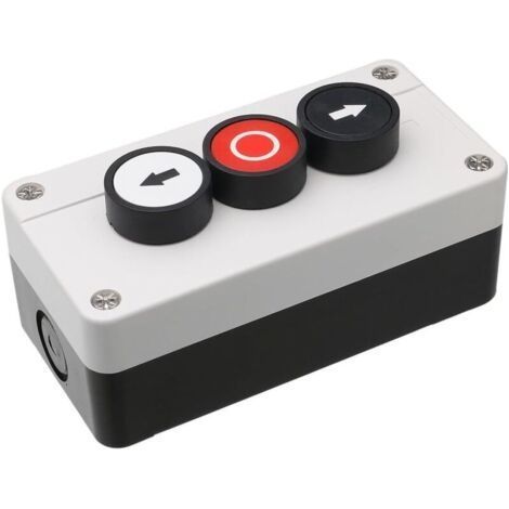 Push Button Station Vers Le Haut De Flèches Avec Bouton D'Arrêt Hoist Roller Shutter Door,interrupteur De Commande De Porte Roulante,blanc