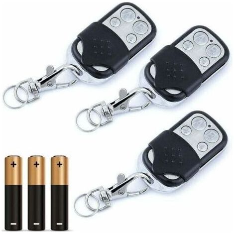 Lot De 3 Télécommandes Universelles Pour Portail Automatique Fréquence 433,92 Mhz Code Fixe (la Couleur Du Produit Peut Être Légèrement Différente)