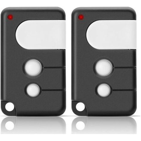 Télécommande 2 Canaux Pour Portail De Garage – Fréquence 433,92 Mhz – Compatible Avec Systèmes Motorisés Standard – Fonctionne Avec Récepteurs 3 Canaux – Boîtier Compact Et Ergonomique