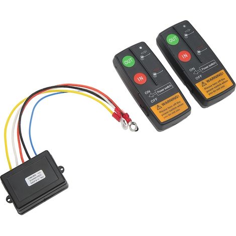Télécommande Sans Fil Pour Treuil 75ft, 12v/24v, Universelle Voiture, Atv, Camion, Kit De Commande À Distance