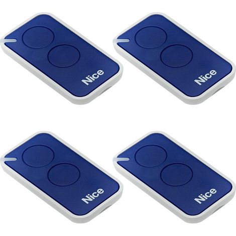 Lot De 4 Télécommandes Murales Double Canal 433,92 Mhz – Codage 72 Bits – Portée Extérieure 150 M – Compatibles Récepteur Niceflor