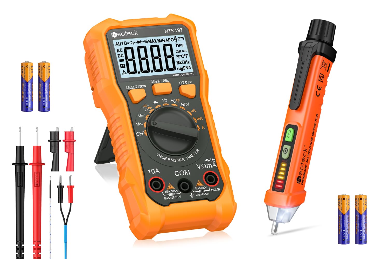 Multimeter-set Mit 2000 Messpunkten + Ncv-detektorstift (12–1000 V)