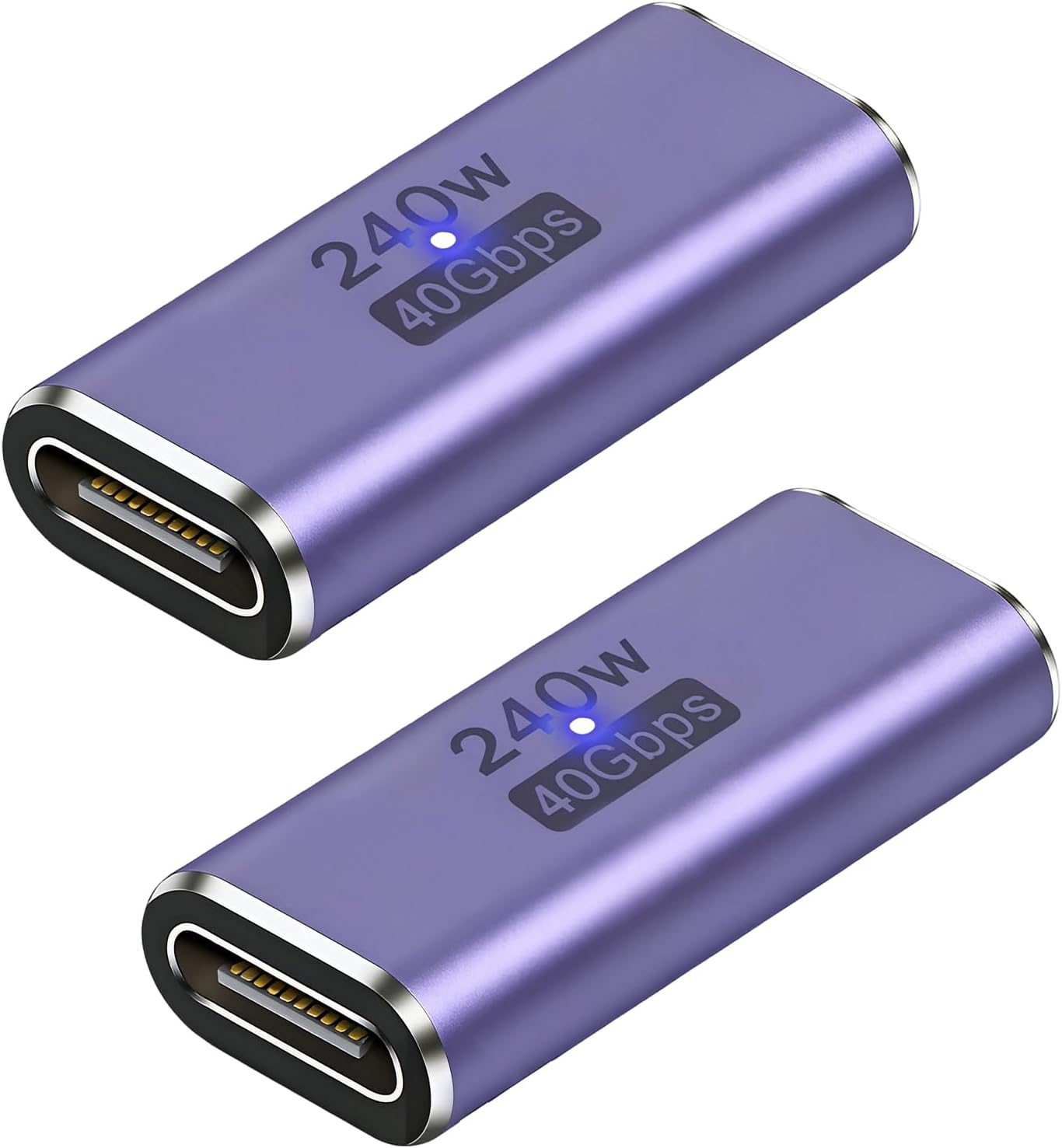 2er-pack 240-w-usb-c-adapter Für Thunderbolt 3, Unterstützt 8k@60hz Und 100-w-schnellladung, Usb-c-buchse Auf Buchse Für Ipad, Thunderbolt 4/3, Macbook Pro/air