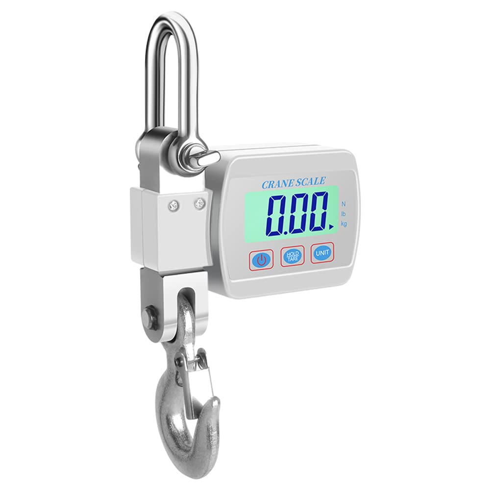 Kranwaage Mit Digitaler Lcd-anzeige (0,05–500 Kg), Robuster, Tragbarer, Elektronischer Industriehakenkran Mit Einheitenumschaltfunktion