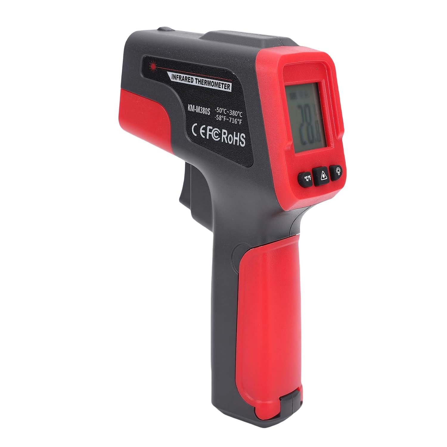 Infrarot-thermometer, Digitales Infrarot-oberflächentemperaturmessgerät, Berührungslose Heißluftpistole Zum Kochen, Grillen Und Für Pizzaöfen (basisversion -50 380 °c)