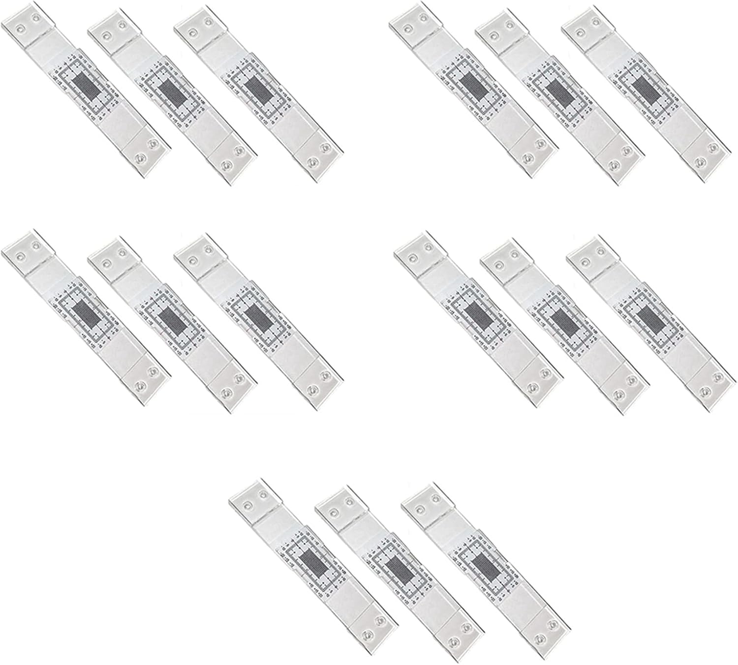 Rissüberwachungsset, 15-teiliges Rissmesswerkzeug, Rissbreitenmesser, Transparente Acryl-winkel-rissvergleichshalterung