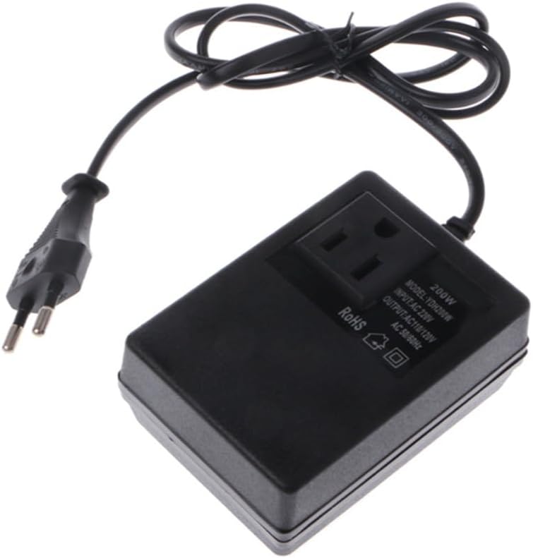 200-w-wechselstromtransformator (220 V Auf 110 V) Mit Abwärtstransformator Und Eu-stecker-reiseadapter