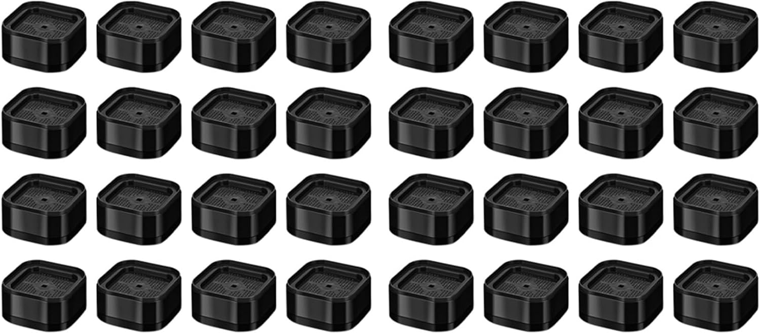 Möbelfüße, Verstellbare Bettfüße, 1,38 Zoll, Robuste, Stapelbare Bettfüße, Quadratische Bettfüße, 32 Stück