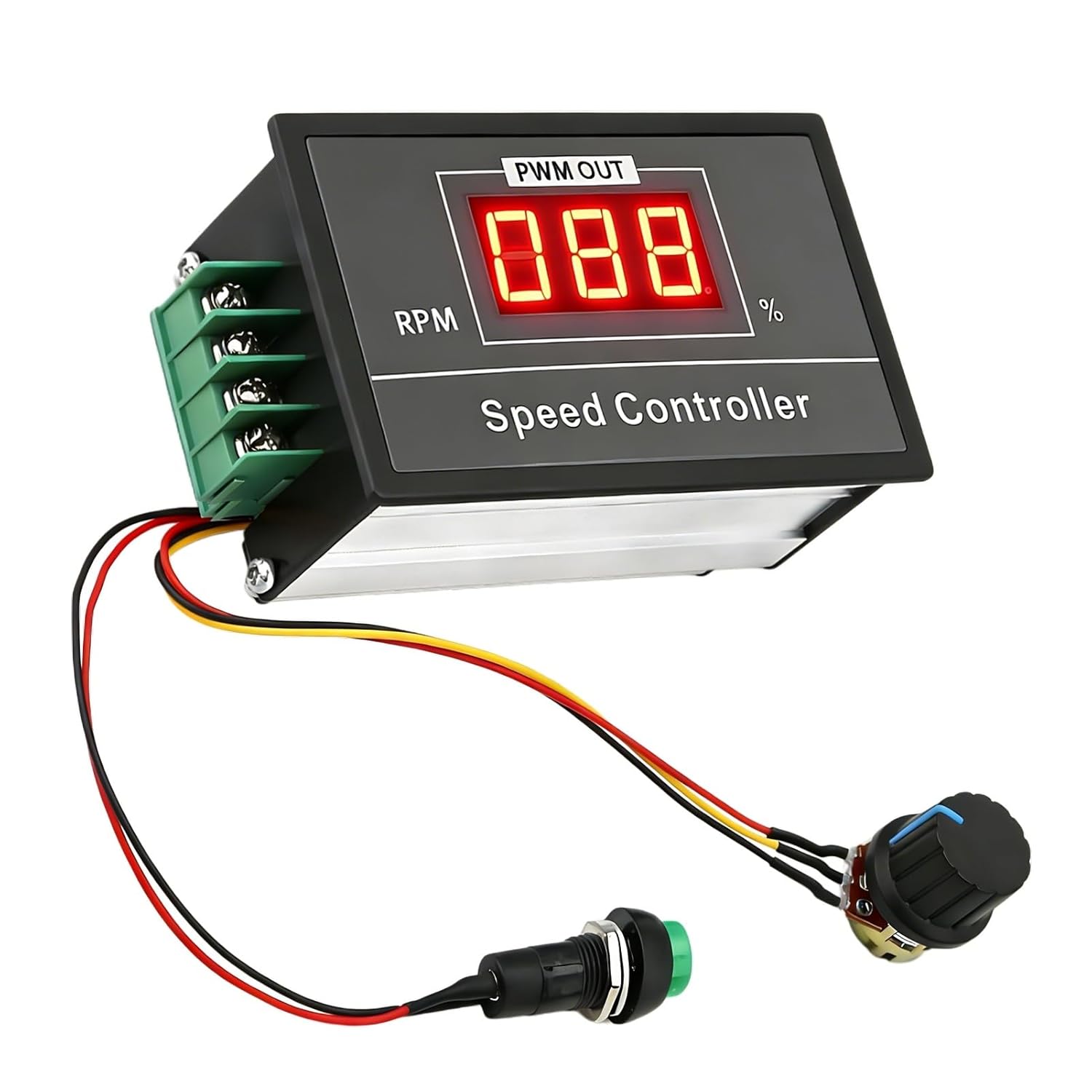 Dc 6–60 V Pwm-motordrehzahlregler, Stufenloser Motorregler Mit Digitalanzeige, Einstellbarem Potentiometer, 12 V, 24 V, 36 V, 48 V, 30 A