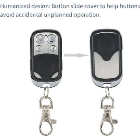 Duplicateur Télécommande Rf 433 Mhz - 4 Boutons - Clonage Automatique Pour Porte De Garage Et Serrure Électronique - 1 Pièce