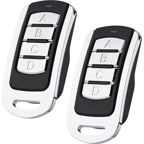 Lot De 2 Télécommandes Pour Porte De Garage - Fréquence 868 Mhz - Compatible Hörmann Hsm4 Hse4 Se2 Marantec D302 D304 D384 Berner - Clonage Signal Requis