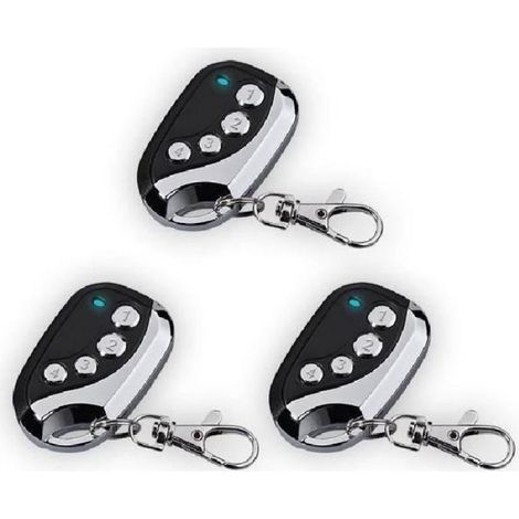 Télécommande Universelle - 4 Canaux - 433.92 Mhz - Pour Portail Garage Alarme Lumière - Lot De 3