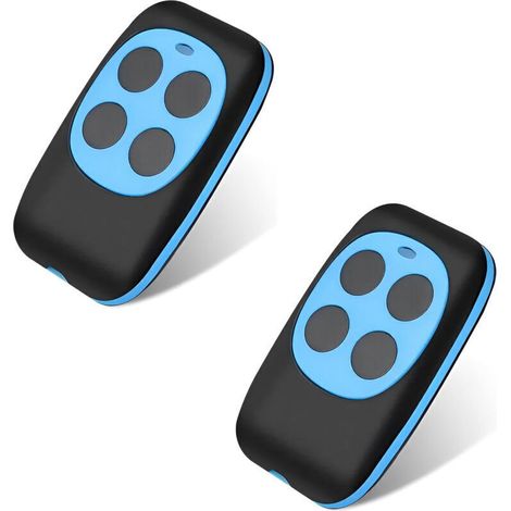 Telecommande Universelle Portail - 2 Unites - Code Fixe - 4 Boutons - Compatible Codes 2260 2262 1527 Sc5262 Ht600 - Pour Porte Garage Et Automatismes