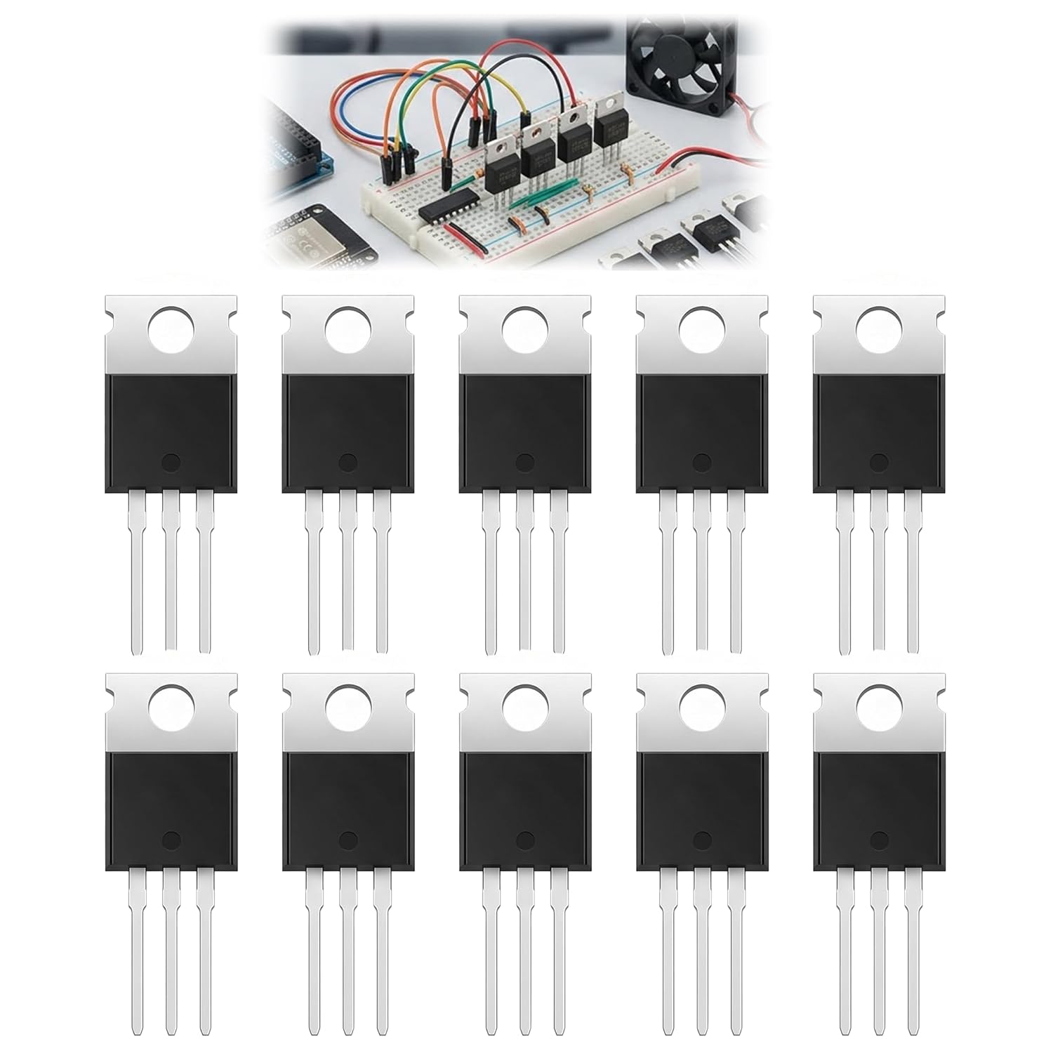 Kompatible Logikpegel 3,3 V 5 V Irlz44n Mosfet-transistor N-kanal To-220 10 Stück Für Entwicklungsboards - Stabile Leistungsschaltung 55 V 47 A Mit Esd-schutz Für Diy-projekte