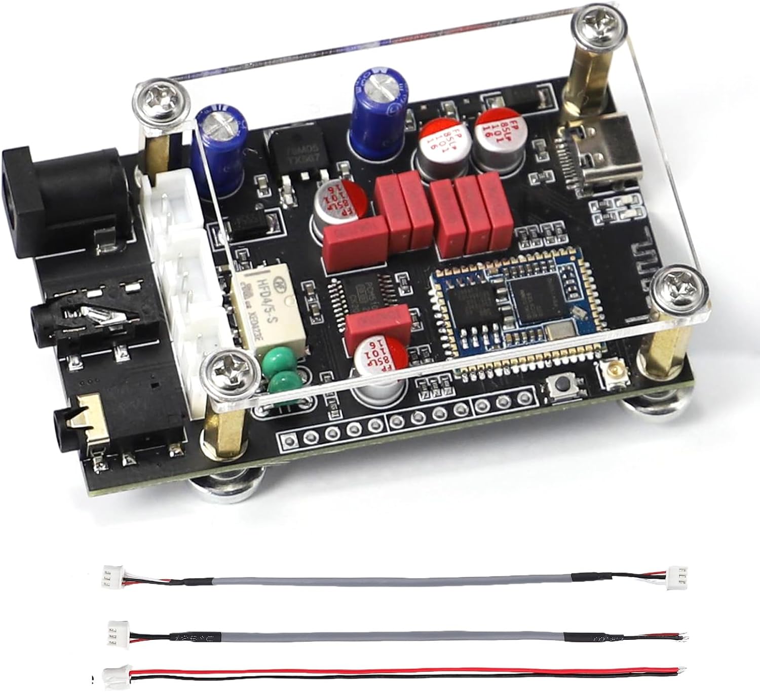 Qcc5125 Tragbare, Verlustfreie Usb-bluetooth-5.1-decoderplatine Mit Aptx Und Ldac, Integrierter Antenne Und Acrylgehäuse. Hochwertige, Kristallklare Klangwiedergabe.