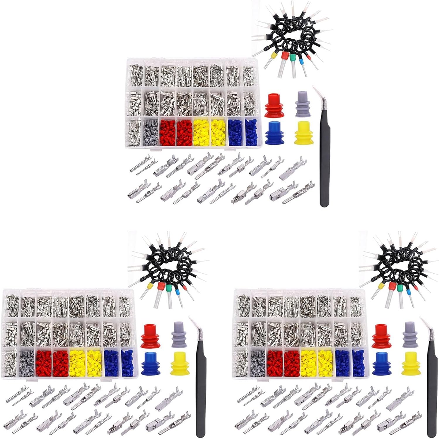 2265-teiliger Kfz-elektrik-steckverbindersatz, 1/1,5/1,8/2,2/2,8/3,5 Mm, 21-poliger Kfz-steckverbinder