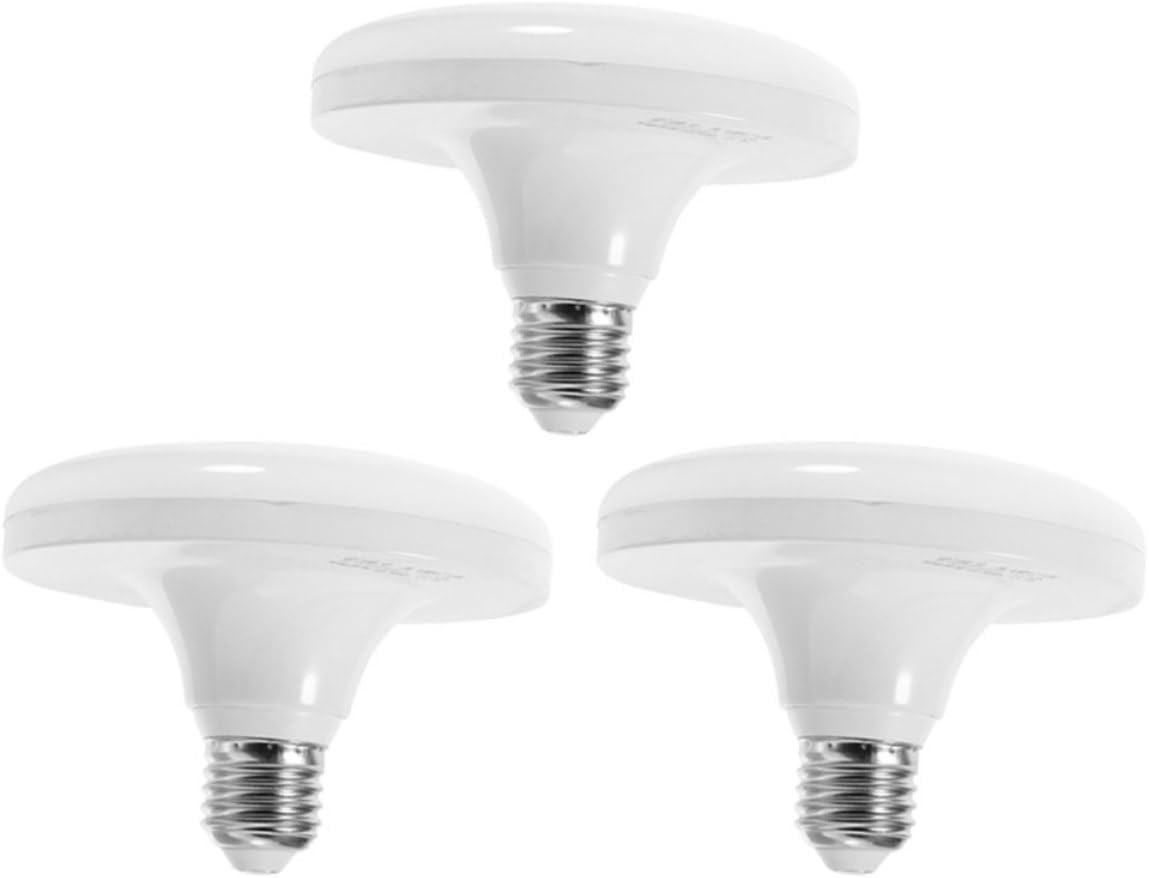 3er-pack E27 Hochleistungs-led-lampen, Weiße Flache Pc-deckenleuchte, Einfache Installation, Beleuchtung Für Wohn- Und Wohnzimmer