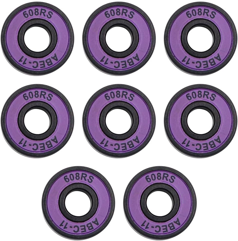 8 Stück Hochgeschwindigkeits-skateboardlager, 608 Rs Abec-11 Skateboard-zubehör Für Skateboardachsen (lila)