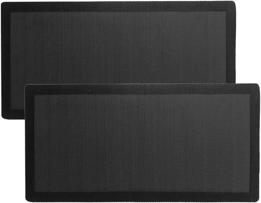Set Mit 2 Staubschutzhüllen Für Computergehäuse, Staubfilter Für Lüfter, Schutzgitter Aus Drahtgeflecht Für Pcs, Schwarzer Magnetrahmen 280 Mm X 140 Mm