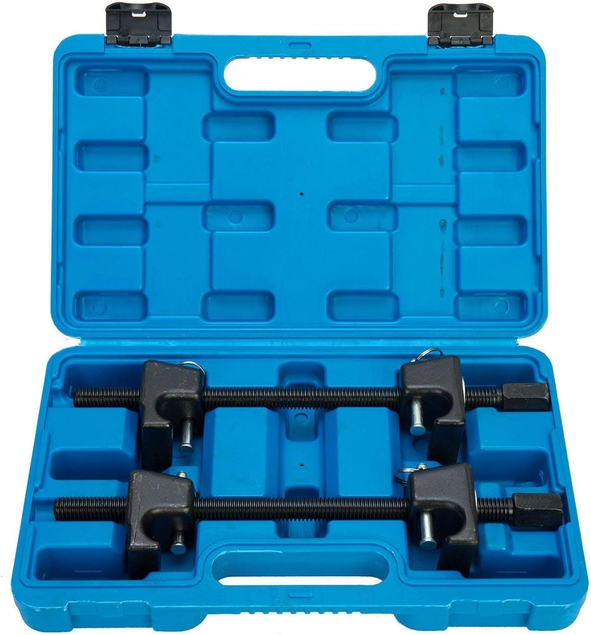 Set Mit 2 Schraubenfederkompressoren Für Macpherson-federbeine, Kfz-werkstattwerkzeug (blau)