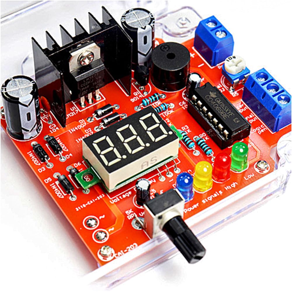 Lötprojekt-set Mit Einstellbarem Spannungsregler (ac 220 V – 1,25 V–12 V) Für Lötübungen Und Elektronik-bastelprojekte