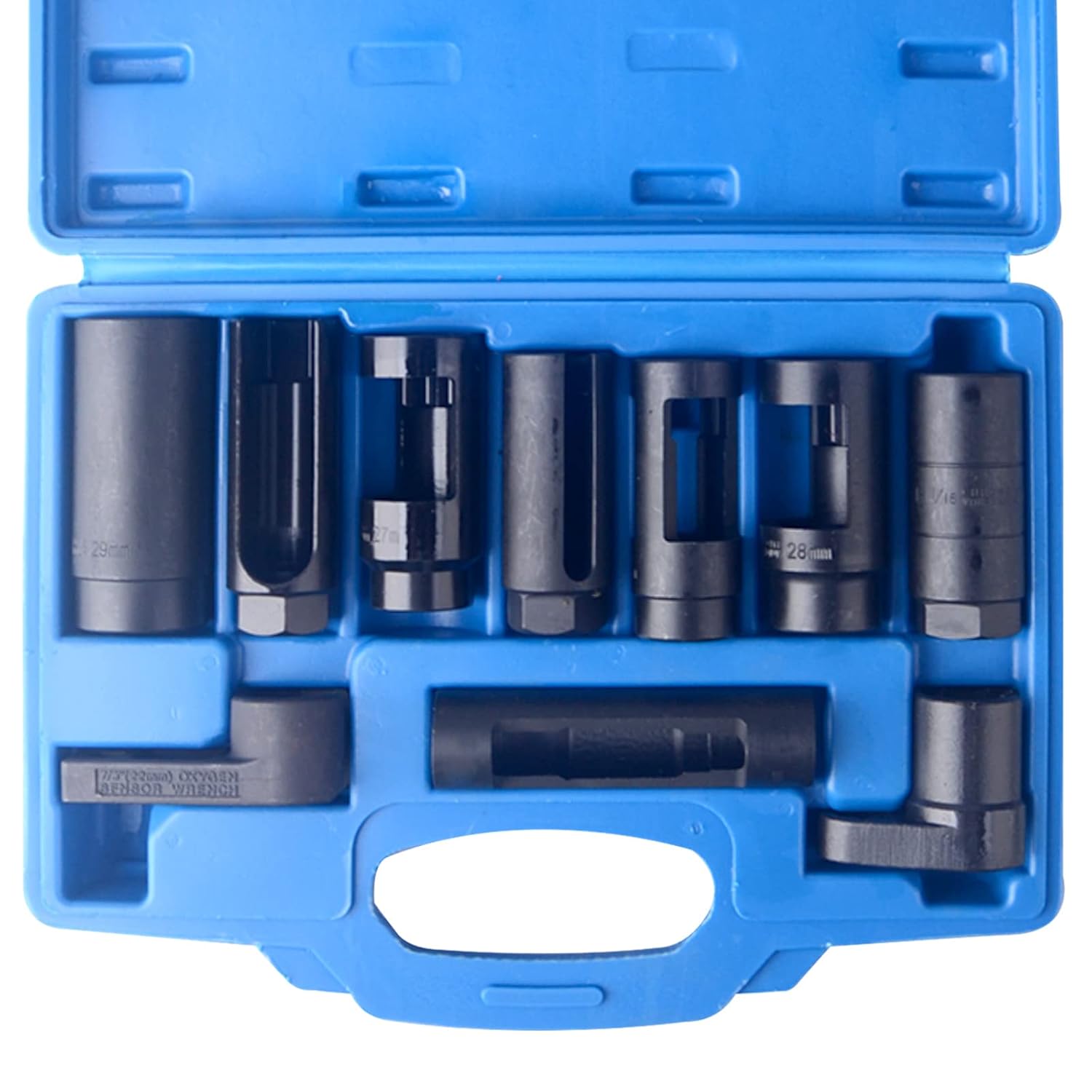 10-teiliges Set Mit 1/2"- Und 3/8"-lambdasondenschlüsseln – 22, 27 Und 29 Mm Steckschlüssel Lambdasonden-werkzeugset Für Ausbau Und Reparatur Von Lambdasonden Am Fahrzeug