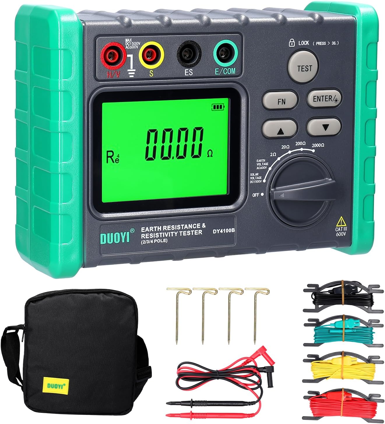 Erdungswiderstandsmessgerät, Erdungswiderstandsmessgerät Mit Mehreren Gängen, Spannungsmesser, Megohmmeter, Voltmeter, Photovoltaik-spannungsmessung