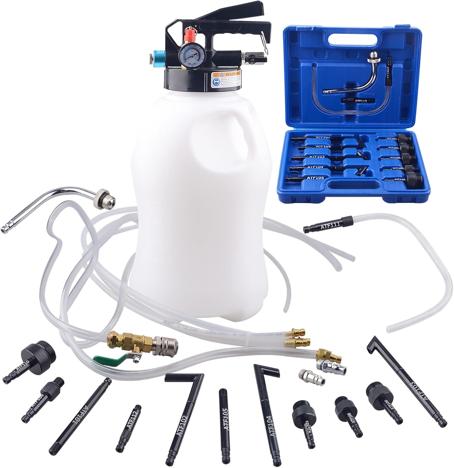10-liter-getriebeöl-einfüllgerät Mit 14 Atf-adaptern, Ölabsaug- Und Dosiervorrichtung, Druckluft, Ölablassvorrichtung, Einfüllgerät