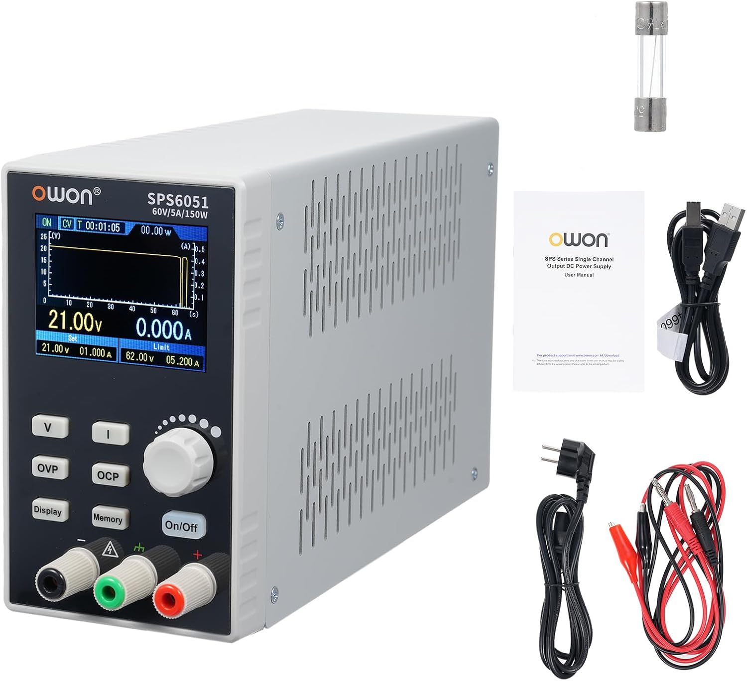 Lüfterloses, Programmierbares Lineares Gleichstromnetzteil Mit Digitalem Schaltregler Und 2,8-zoll-tft-lcd-bildschirm