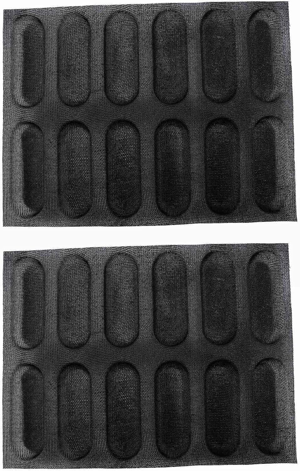 2 Perforierte, Antihaftbeschichtete Silikon-backformen Für Französisches Brot, Hotdogs Und Brot