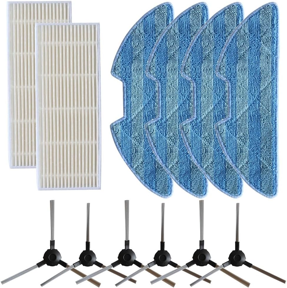 Bodenreinigungsset Mit Seitenbürste Für Iclebo G5 Kitfort Kt-552 Kt-566, Aus Nylon-mikrofaser, Für Haustiere