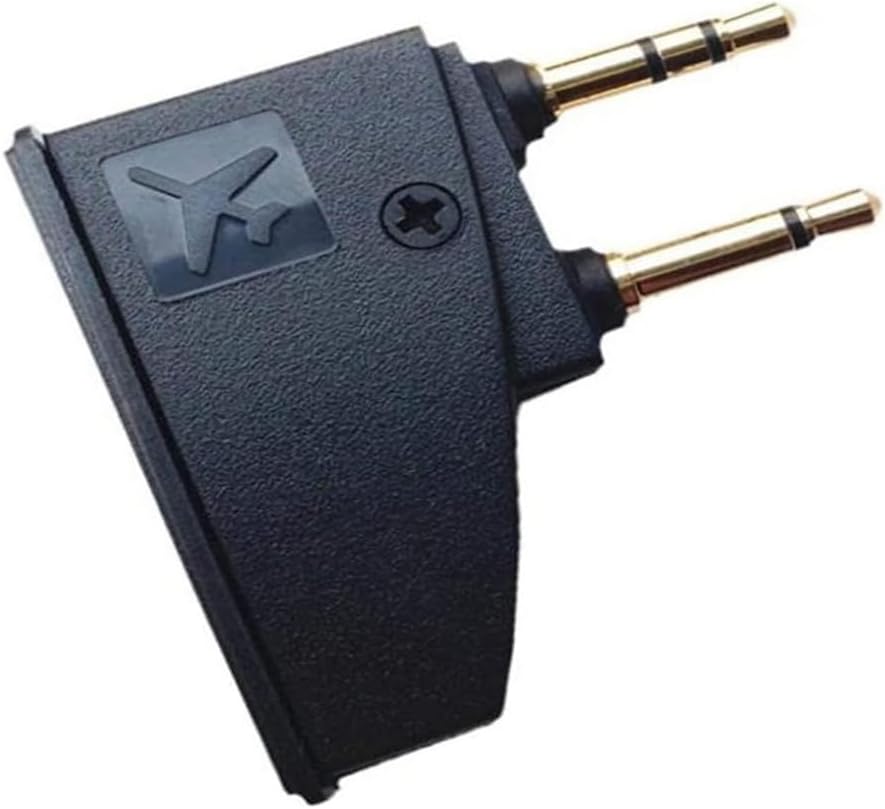 Kopfhöreranschlussadapter Für Flugreisen, 3,5-mm-ministecker Auf Zwei 3,5-mm-klinkenbuchsen, Kompatibel Mit Qc45, Qc35, Qc3, Qc25 Und Qc20