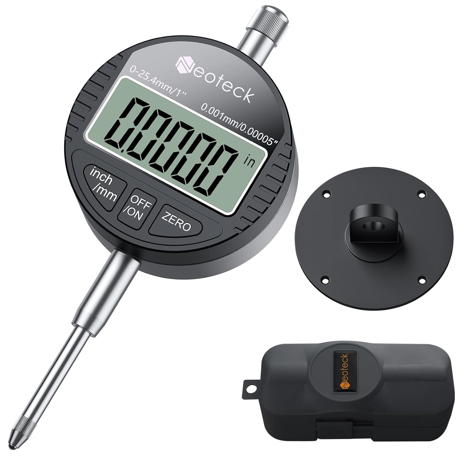 Digitaler Komparator, Elektronischer Komparator 0,001 Mm – 25,4 Mm/zoll Lcd-präzisionskomparator Für Cnc-dreh- Und Fräsmaschinen, Mechanische Bearbeitung – Schwarz