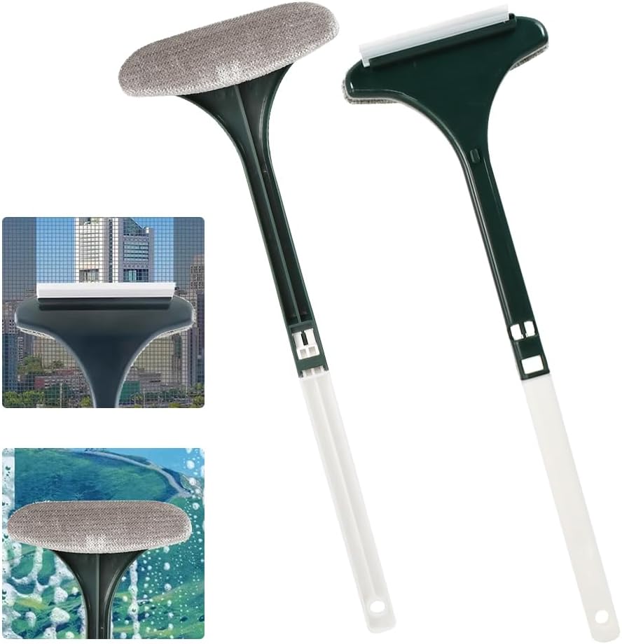 Set Mit 2 2-in-1-reinigungsbürsten Für Moskitonetze, Fensterreinigung, Professionelles Fensterreinigungswerkzeug, Mit Griff, Für Nass- Und Trockenreinigung