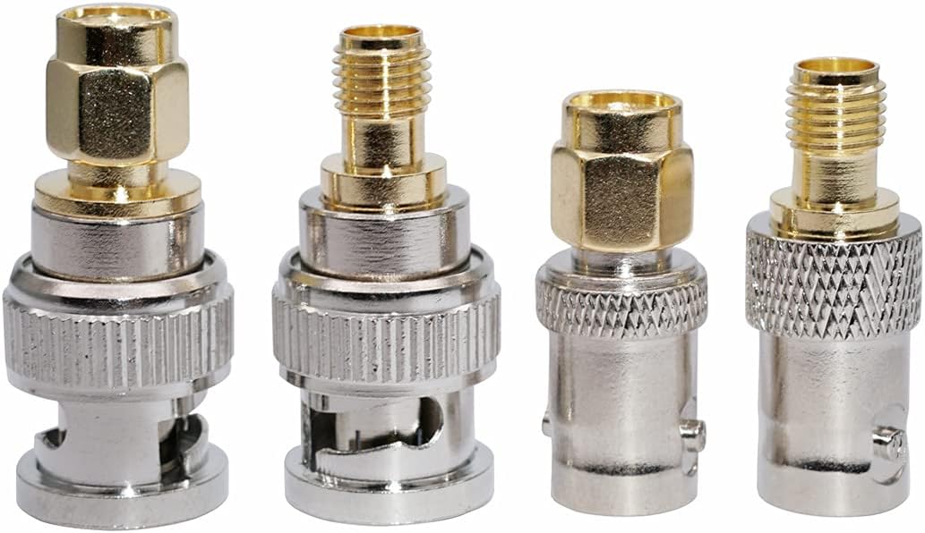 Packung Mit 4 Hf-koaxialsteckern Bnc Auf Sma Sma-stecker Auf Bnc-adapter