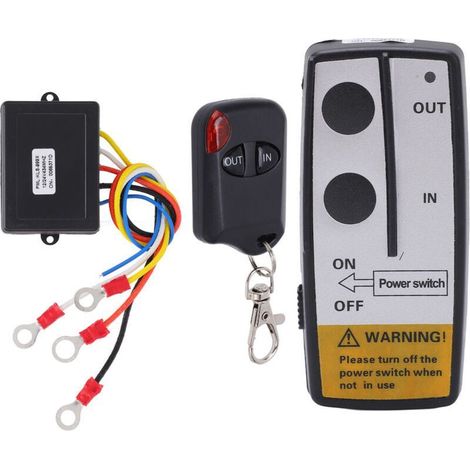 Kit Telecommande Treuil Sans Fil - Recepteur 12 V 24 V - Portee 22 86 M - Universel - 1 Unite