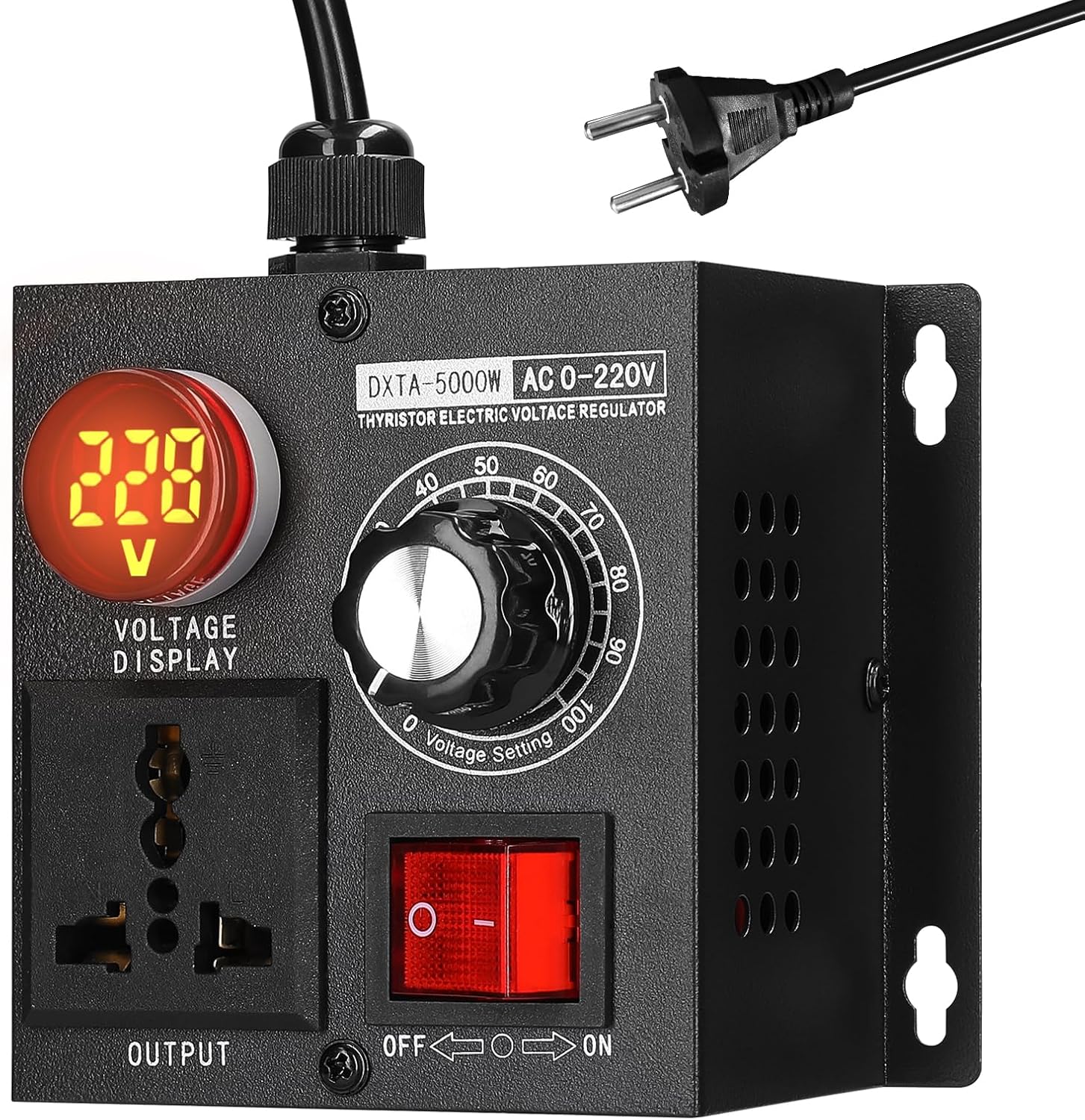 Ac220v 5000w Gleichspannungsregler, Tragbarer Einphasiger Variabler Spannungsregler, Temperatur-drehzahlregler