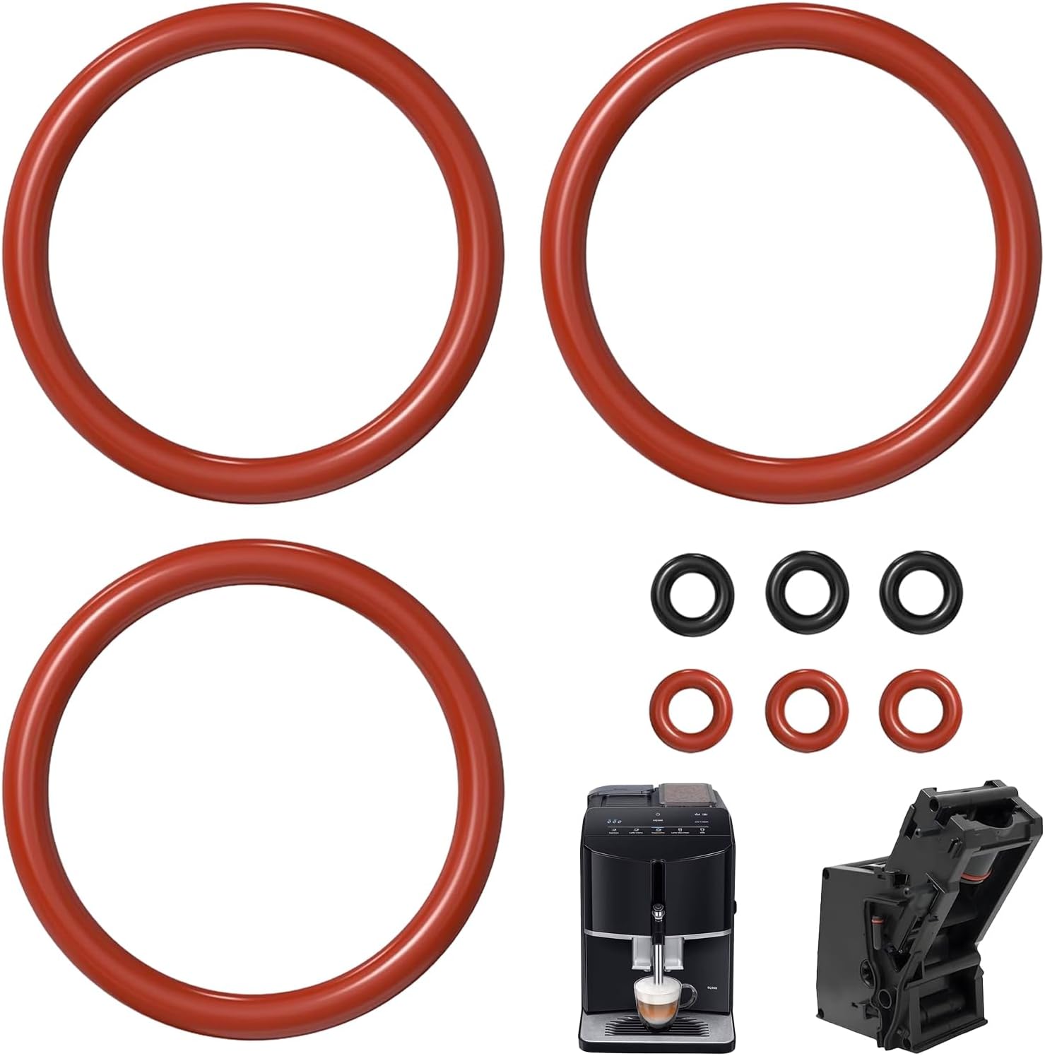9-teiliges O-ring-set Für Siemens Eq5, Eq6, Eq6 Plus, Eq7, Eq8, Gaggenau, Bosch, Neff, Silikon-brüheinheitendichtungen, Einfache Installation