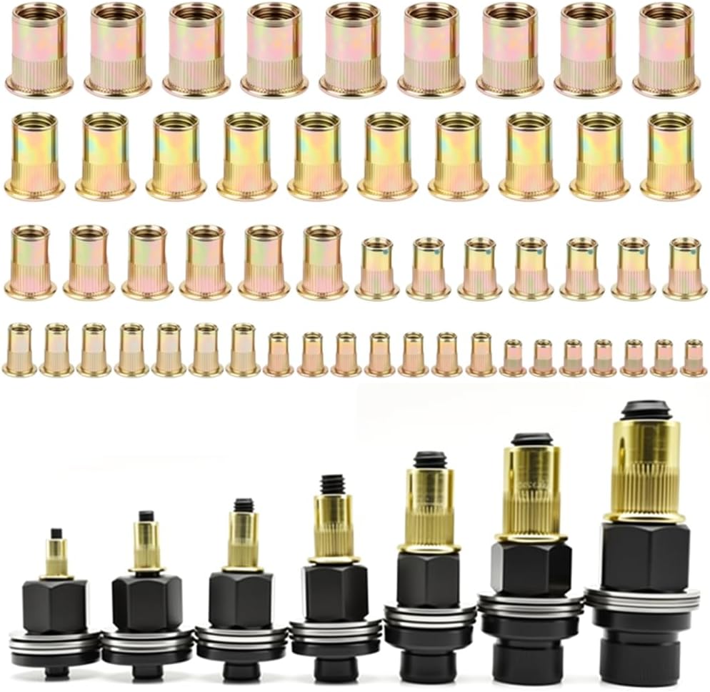 Set Mit 217 Nietzangen, Nietzangen, Nietmuttern, Handnietzange Für Muttern Der Größen M3, M4, M5, M6, M8, M10 Und M12, Nietset, Nietwerkzeug Für Manuelles Nieten