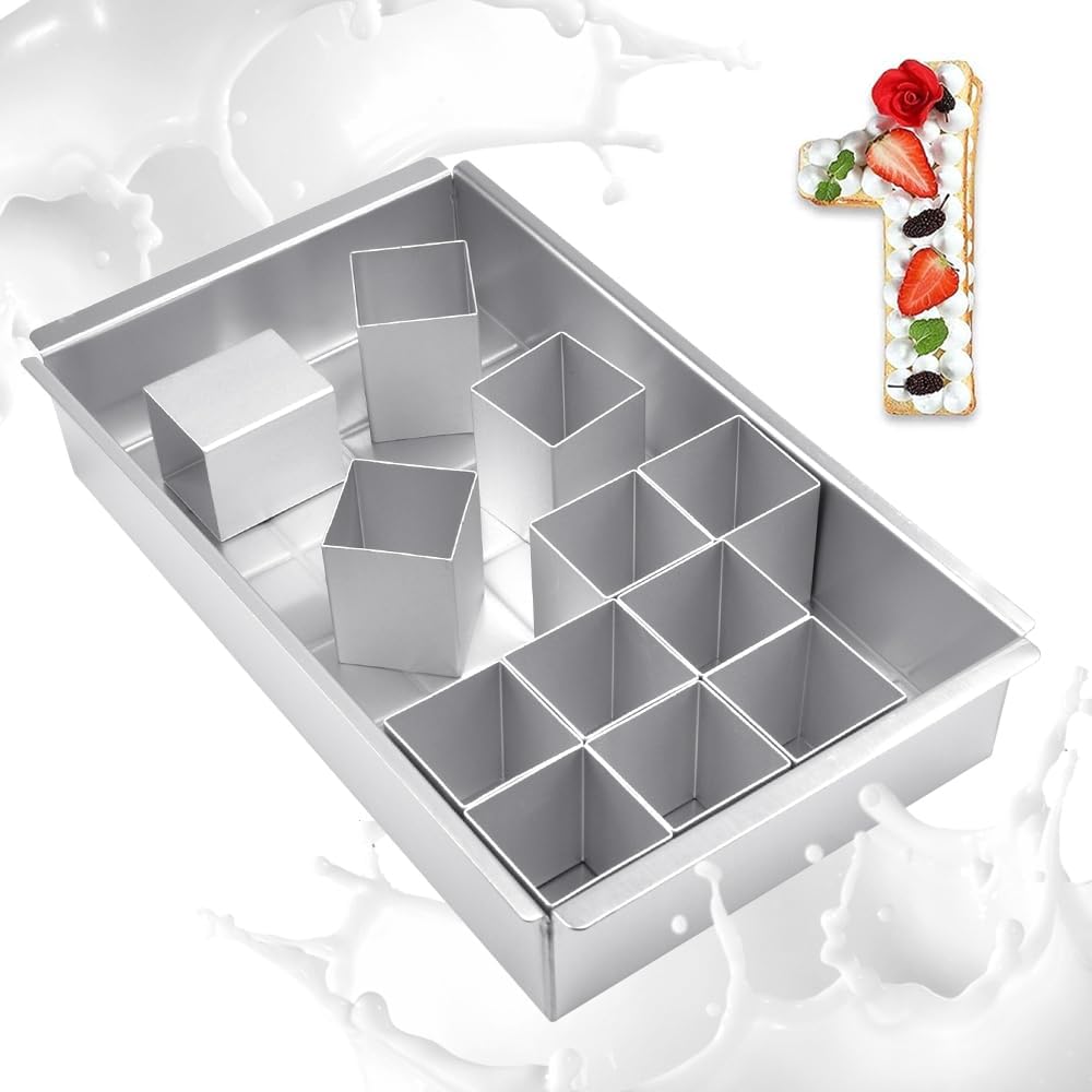 Kuchenform In Zahlenform, Aluminium, Verstellbar, Antihaftbeschichtet, Mit Zahlen Und Buchstaben, Inklusive Handschuhen, Für Diy-projekte Und Geburtstagsfeiern