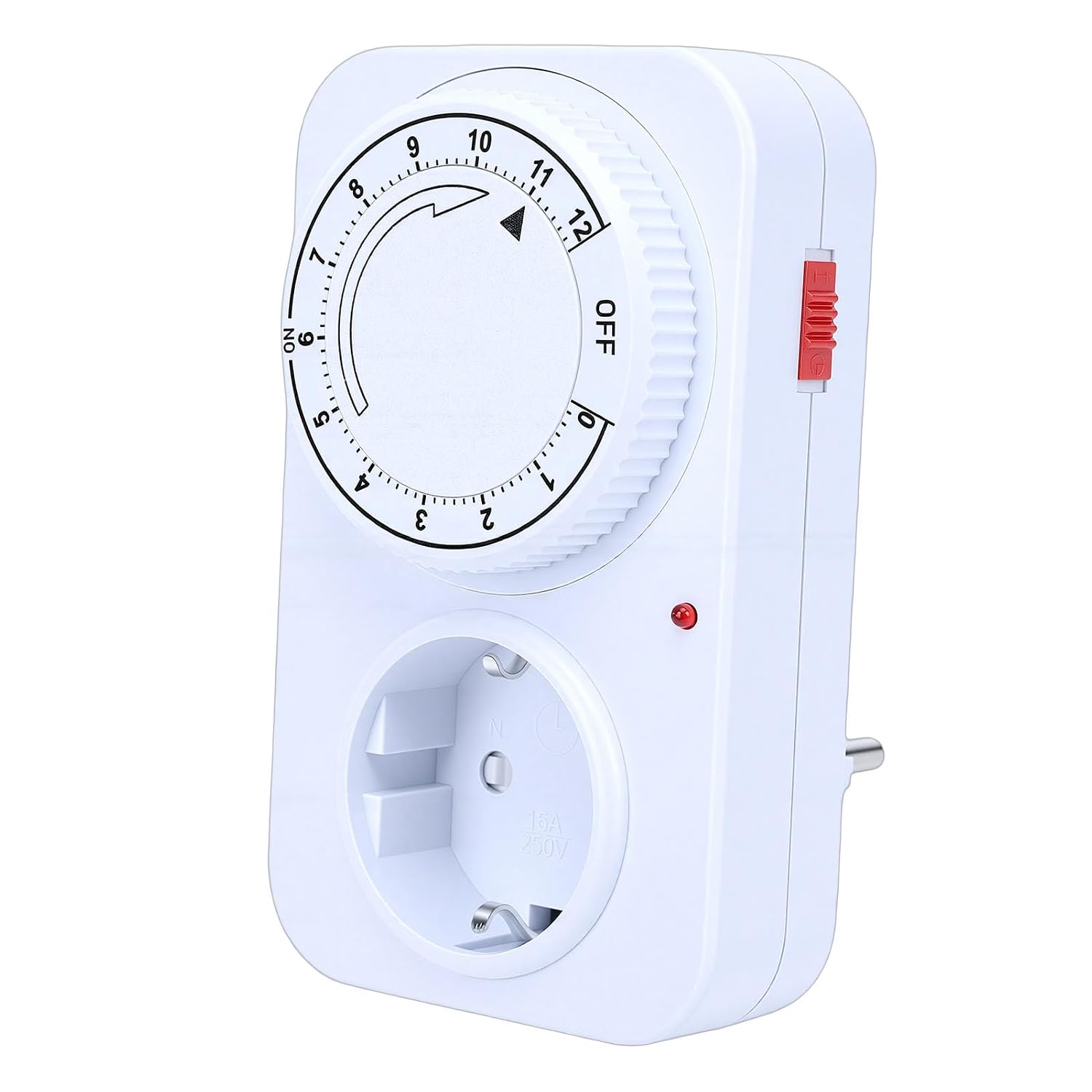 Countdown-timer, 4800 W, 16 A, Ip44, Mit 30-minuten-intervall Und 12-stunden-timer