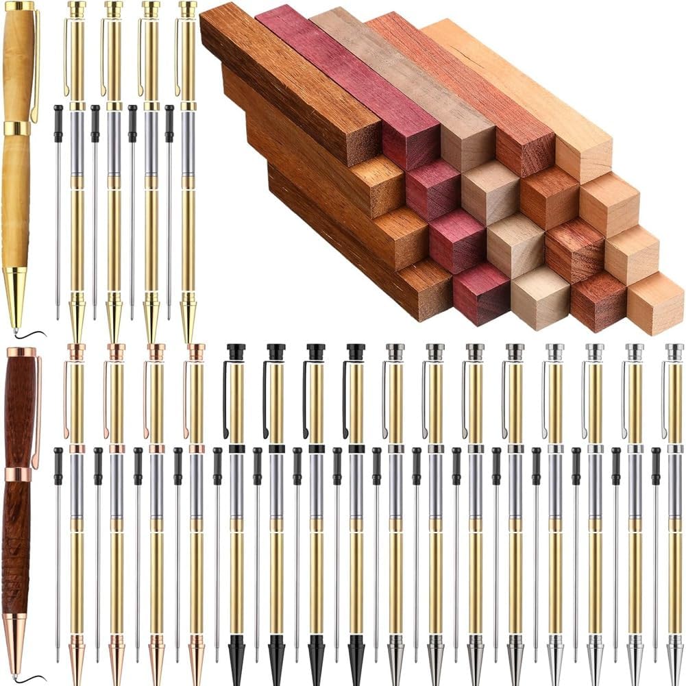 Holzbearbeitungsstift-sets, 10 Sets Mit 7-mm-slimline-stiften Inklusive Nachfüllminen Für Drechselbank, Drehbank, Drechselarbeiten Und Bastelprojekte Für Einsteiger