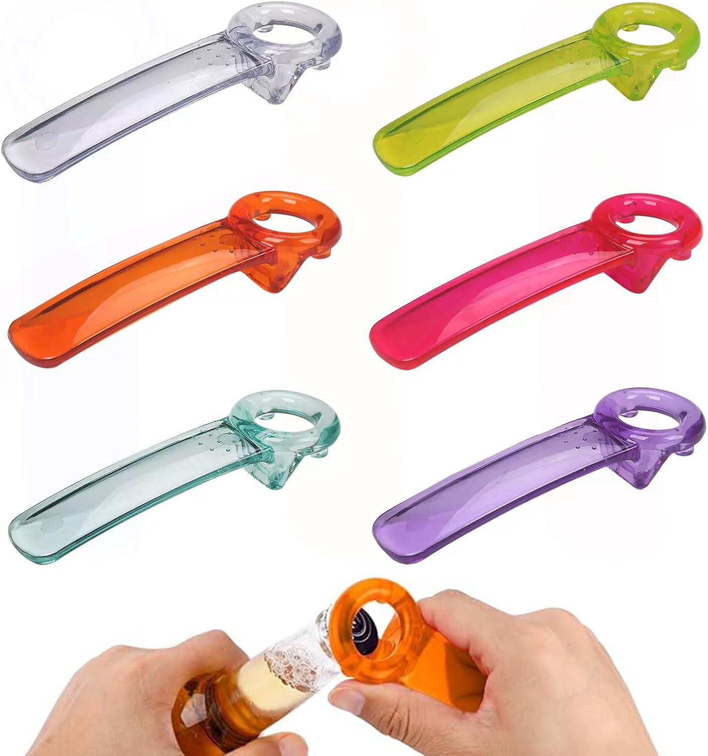 6-teiliges Set Manueller Flaschenöffner, Vielseitiger Glasöffner, Müheloser Einmachglasöffner, Tragbarer Manueller Glasöffner Für Senioren, Kinder, Frauen Und Menschen Mit Eingeschränkter Handfunktion