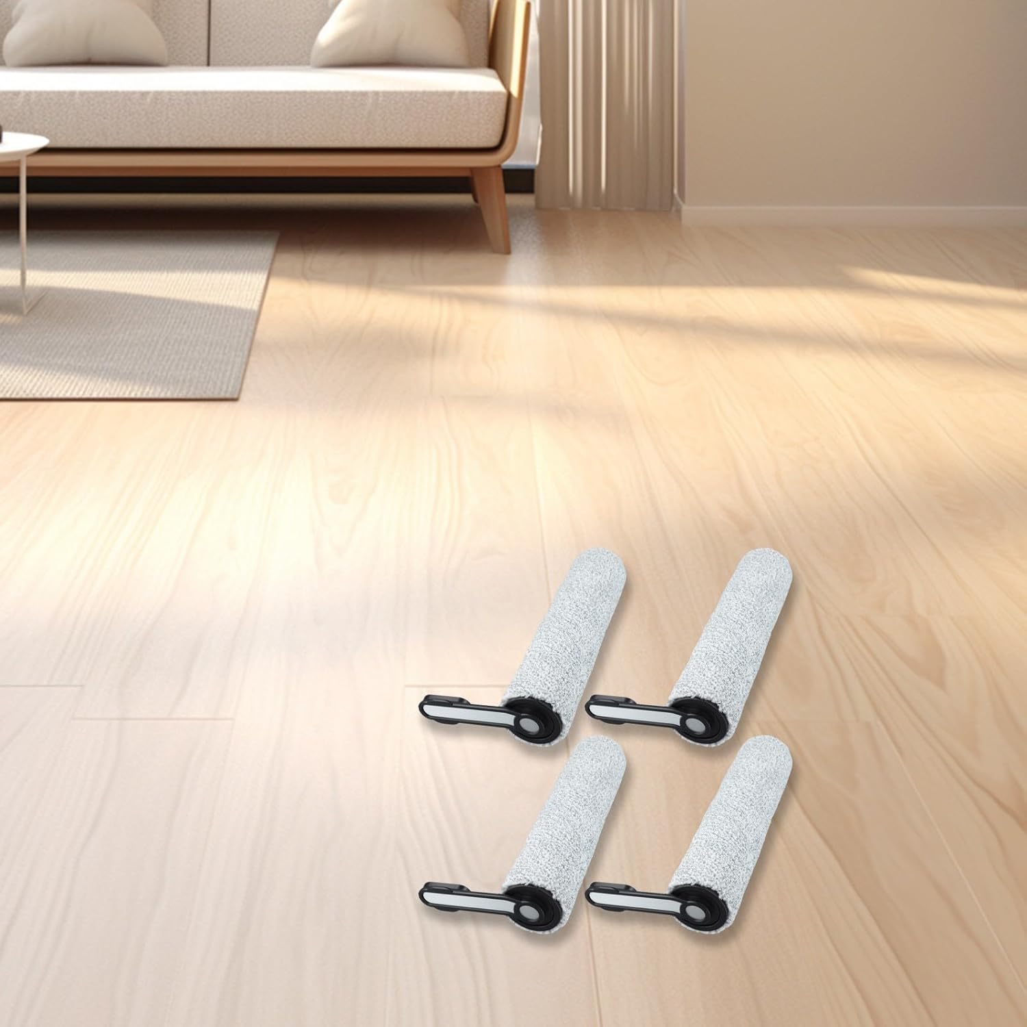 Set Mit 4 Ersatzbürstenwalzen Für Den Tineco S5 Pro Bodenreiniger, Für Die Effiziente Entfernung Von Tierhaaren Auf Hartböden