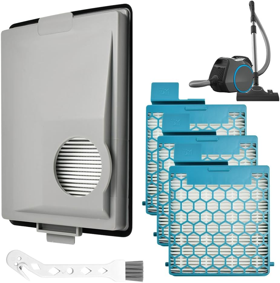 Cx1 4er-pack Ersatzfilter Für Miele Boost Cx1 & Blizzard Cx1 Mit 3 Hygiene Airclean Feinstaubfiltern Und Reinigungsbürste. Hepa-aktivkohlefilter Für Verbesserte Saugleistung.