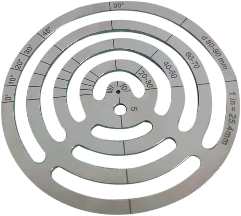 Lederwerkzeug, Eckstücke, Metalllineal, Konzentrische Kreise, Runde Schablone, Ledereckenlocher
