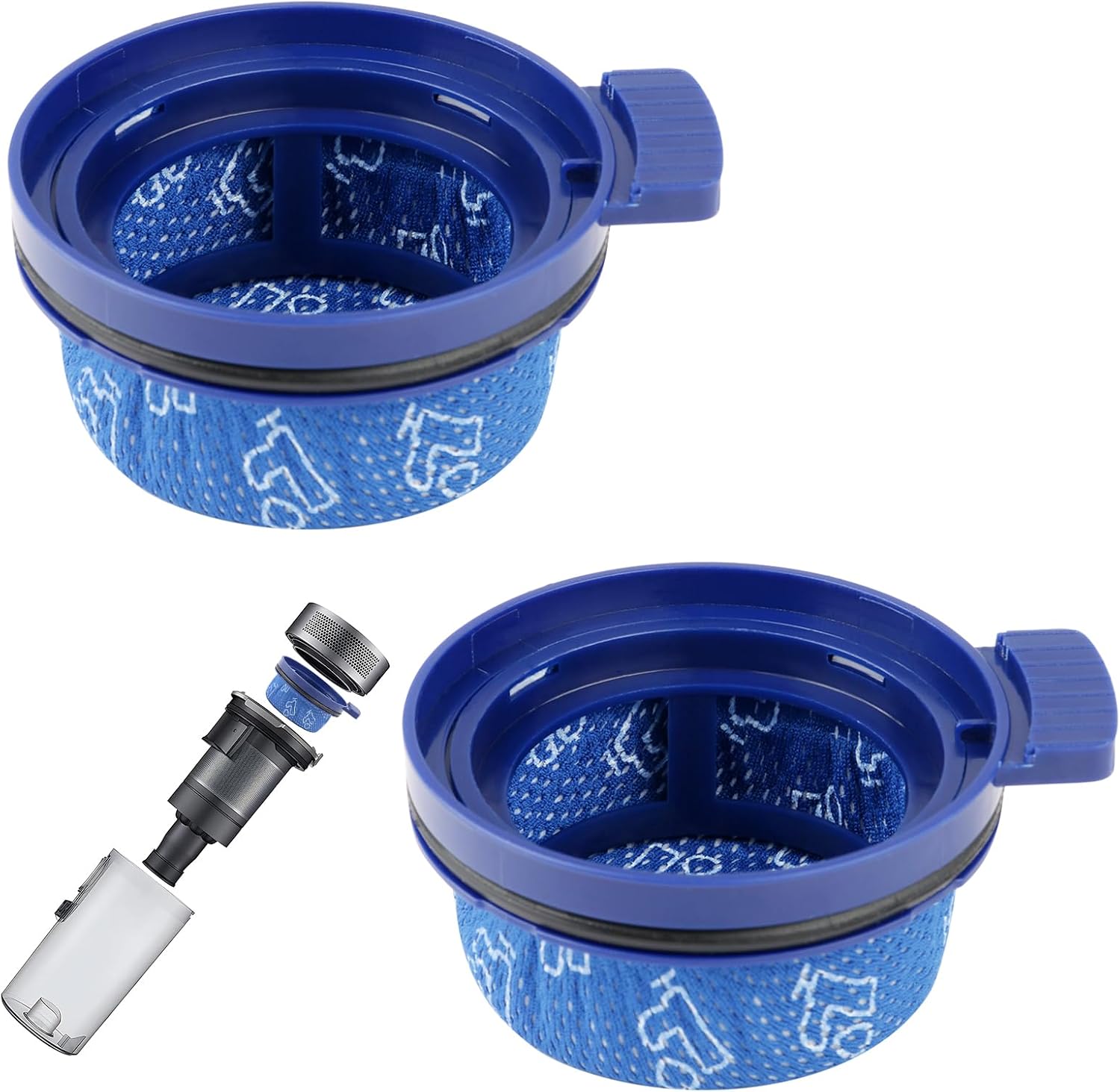 2-teiliges Filterset Für Samsung Bespoke Jet Saugroboter, Ersatzfilter Dj97-03090a Für Vs20a958fwn, Vs20a95823w/sa, Vs20a95993w/sa, Vs20a95923b/aa, Vs20a95923n/aa, Vs20a95923w/aa