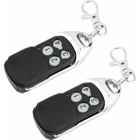 Lot De 2 Télécommandes À Code Tournant, Copieur Universel 4 Boutons, Fréquence 270-434 Mhz, Pour Portail Et Garage