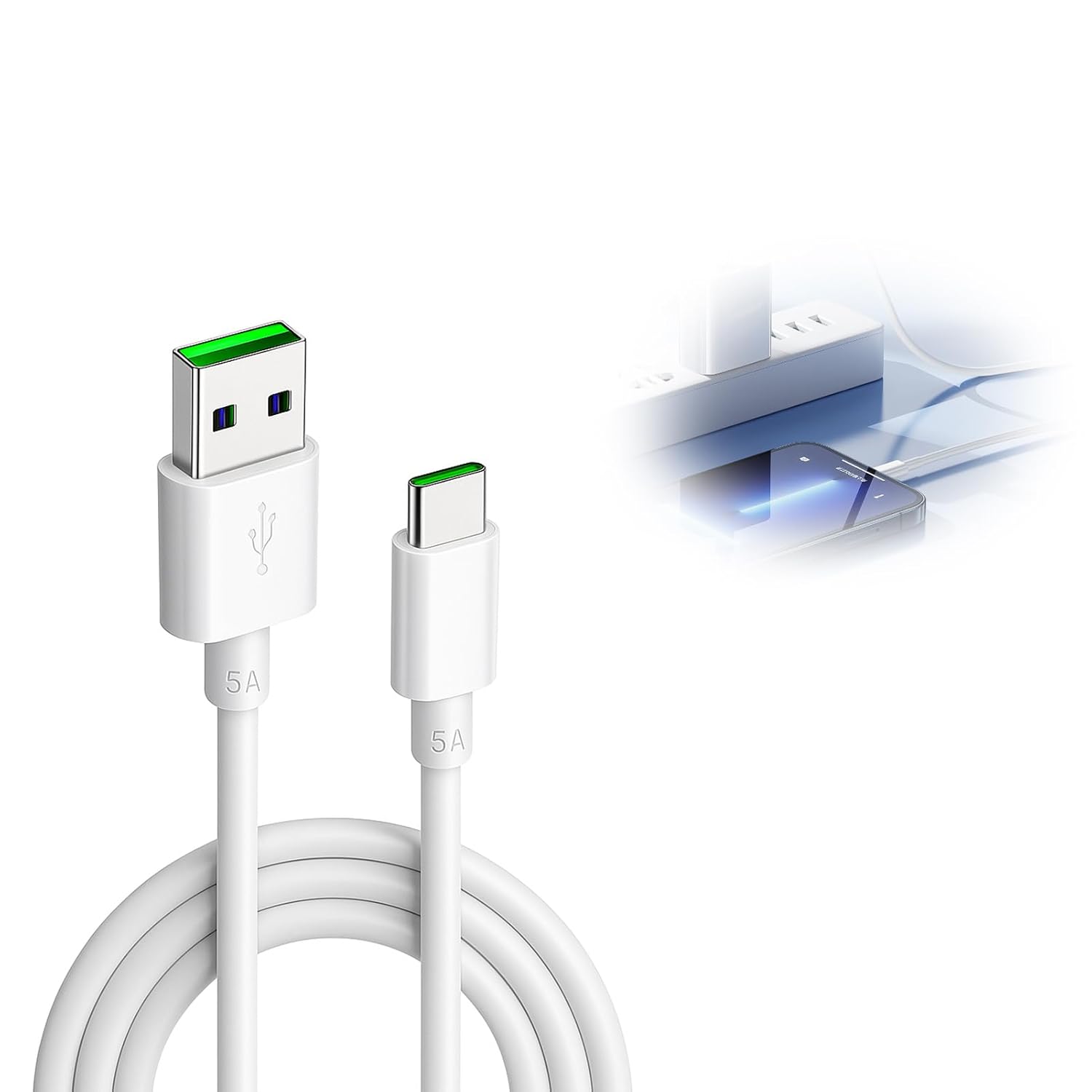 Usb-c-kabel, 65 W 5 A Supervooc Usb-a/usb-c-ladekabel, Handy-ladekabel, 2 M Länge, Für Oppo Find X5 X3/2 Neo/pro/reno 10/8/7/6/5 Pro, Realme Gt Neo 2, 12r 11 10 Nord 2