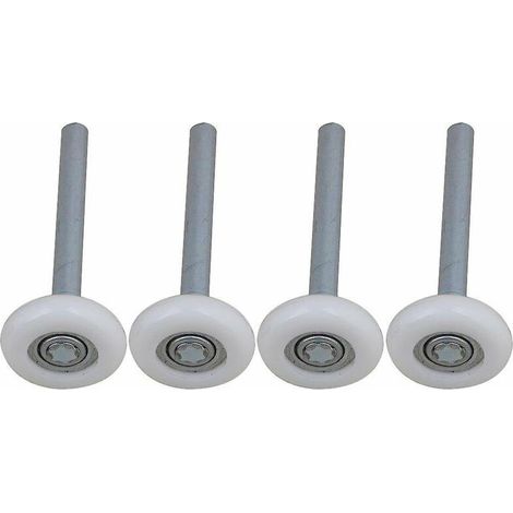 Satz Mit 4 Abgedichteten, Kugelgelagerten Garagentorrollen Aus Nylon Mit 115-mm-schaft – Chrom